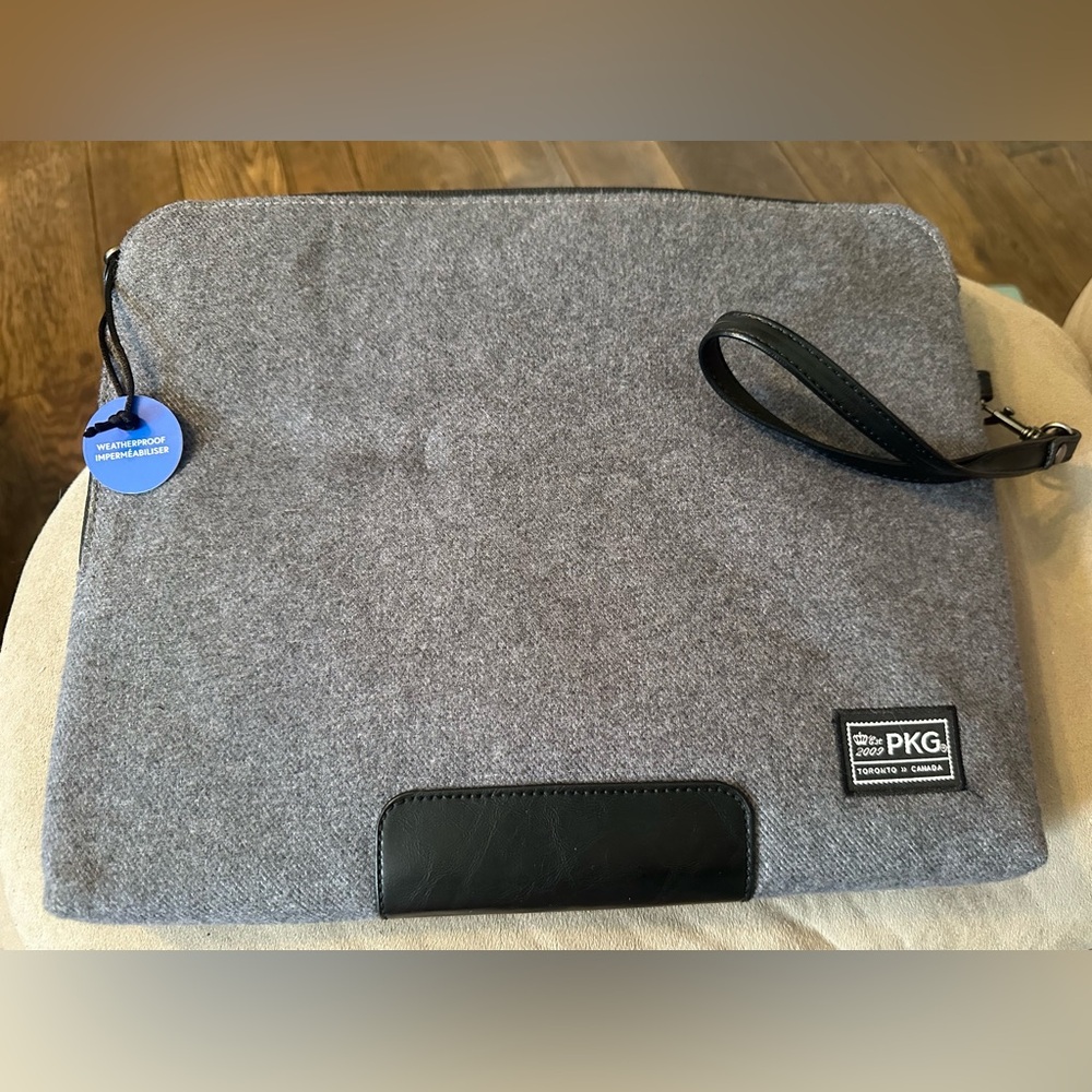 Gray and Black Laptop Bag